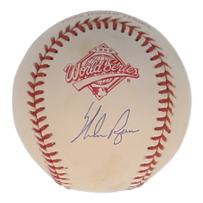 Nolan Ryan Autographed Signed 1992 World Series Logo Baseball with Case (PSA)