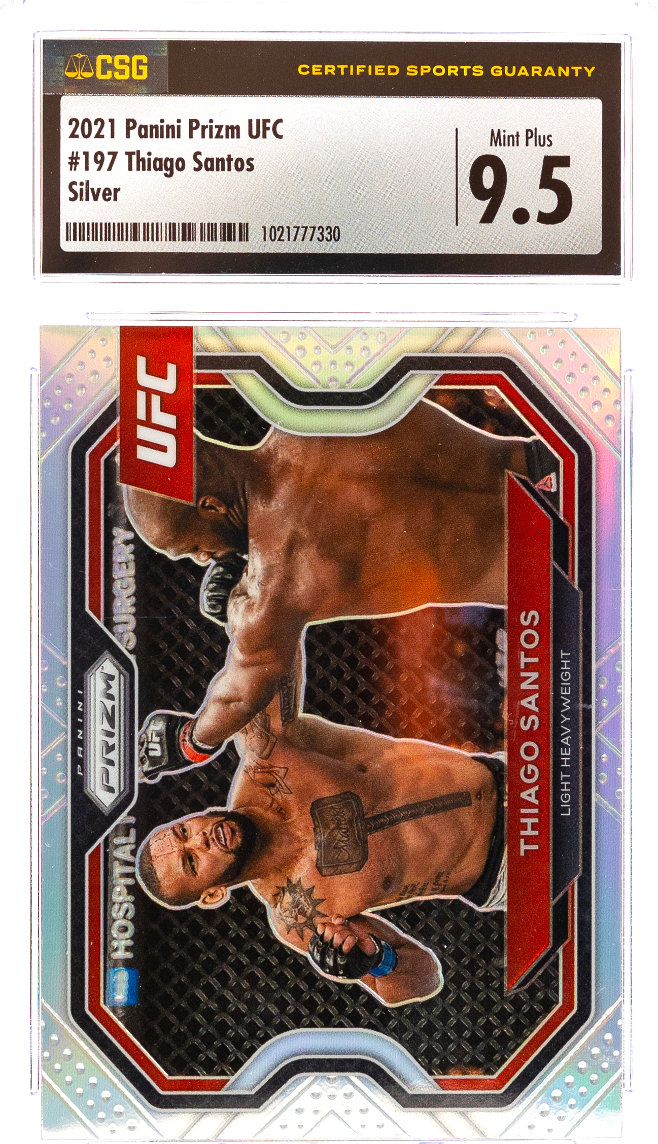 2021 Panini Prizm UFC - Thiago Santos 197  - Silver - CSG CGC 9.5