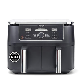 Ninja Foodi MAX Dual Zone Digital Air Fryer, 2 Drawers, 9.5L, 6-in-1, Uses No Oil, Max Crisp, Roast, Bake, Reheat, Dehydrate