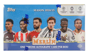 2024-25 Topps Chrome Merlin UEFA Club Competitions Soccer Hobby Box