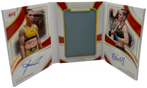 2023 Panini Immaculate UFC - Erin Blanchfield & Jessica Andrade JOC-JE - Jumbo Octagon Dual Booklet Auto /25