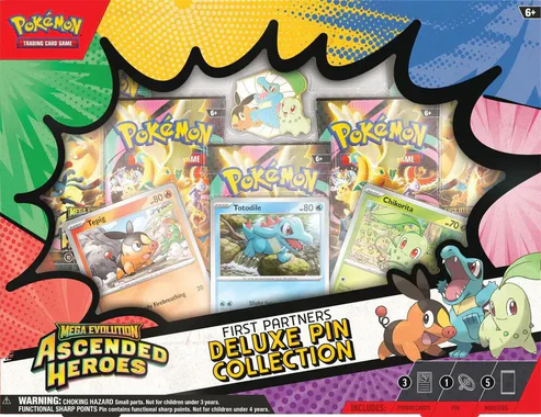 Pokemon Mega Evolution - Ascended Heroes First Partners Deluxe Pin Collection