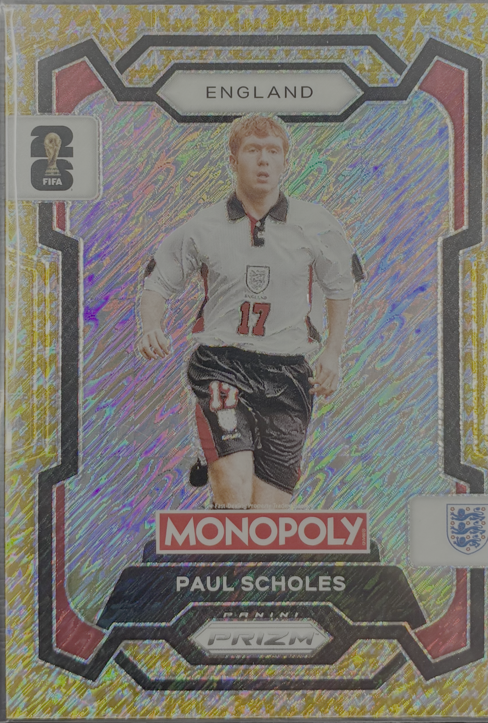 2026 Panini Prizm Monopoly FIFA World Cup - Paul Scholes #24 - Gold Big Money Shimmer 247/500