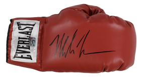 Mike Tyson Autographed Signed Everlast Red Boxing Glove in Display Case - Fiterman Sports Group Authenticated