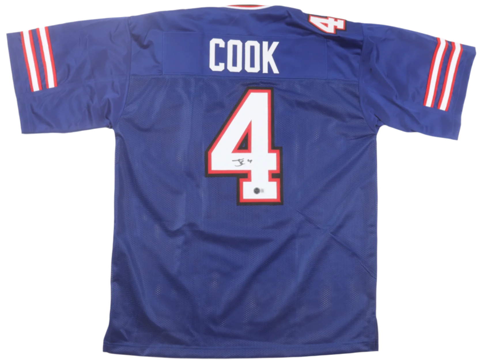 James Cook Signed Autographed Blue Custom Jersey
