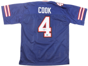 James Cook Signed Autographed Blue Custom Jersey