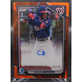 2024 Topps Bowman Chrome Baseball - Carlos Batista CPA-CB - 1st Bowman Orange Shimmer Auto /25