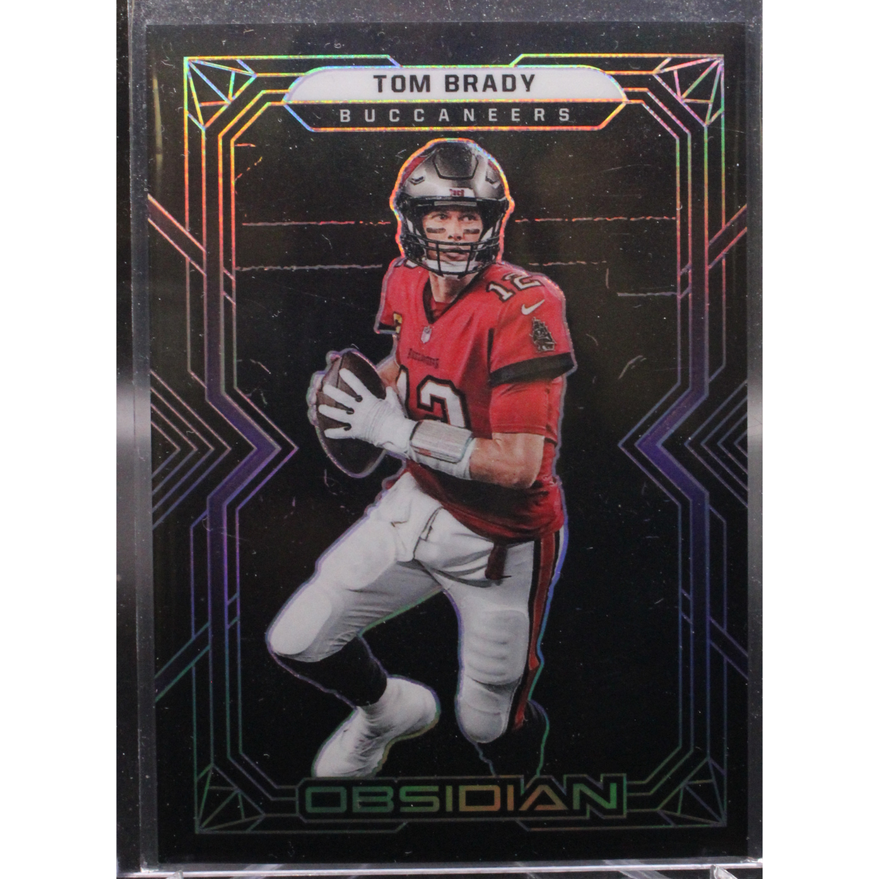 2022 Panini Obsidian - Tom Brady 90 - Etch Purple /100