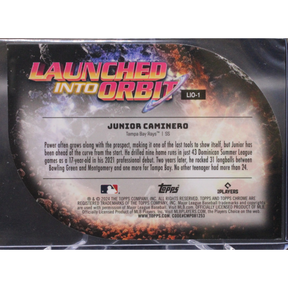 2024 Cosmic Chrome - Junior Caminero LIQ-1 - Launched Into Orbit Black Eclipse /10