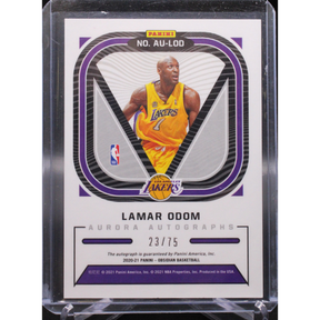 2020 Panini Obsidian Basketball - Lamar Odom AU-LOD - Aurora Autographs Purple /75