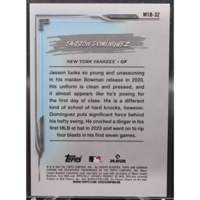 2024 Topps Bowman - Jasson Dominguez M1B-32 - My 1st Bowman Speckle /150