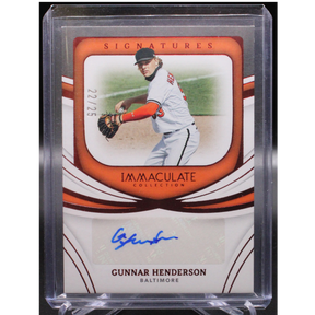 2022 Panini Immaculate - Gunnar Henderson IS-GH - Red Auto /25