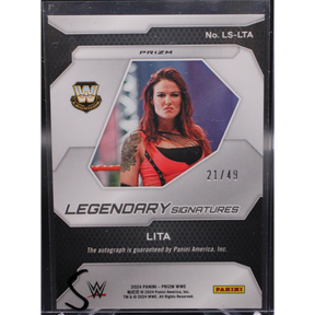 2024 Panini Prizm WWE - Lita LS-LTA - Legendary Signatures Blue /49