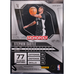 2024 Panini Prizm Monopoly - Stephon Castle 75 - Orange /1499