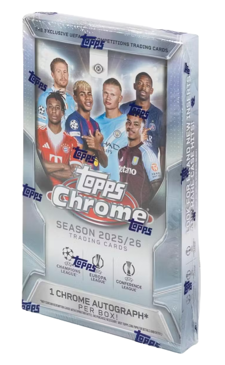2025-26 Topps Chrome UEFA Club Competitions Soccer Hobby Box