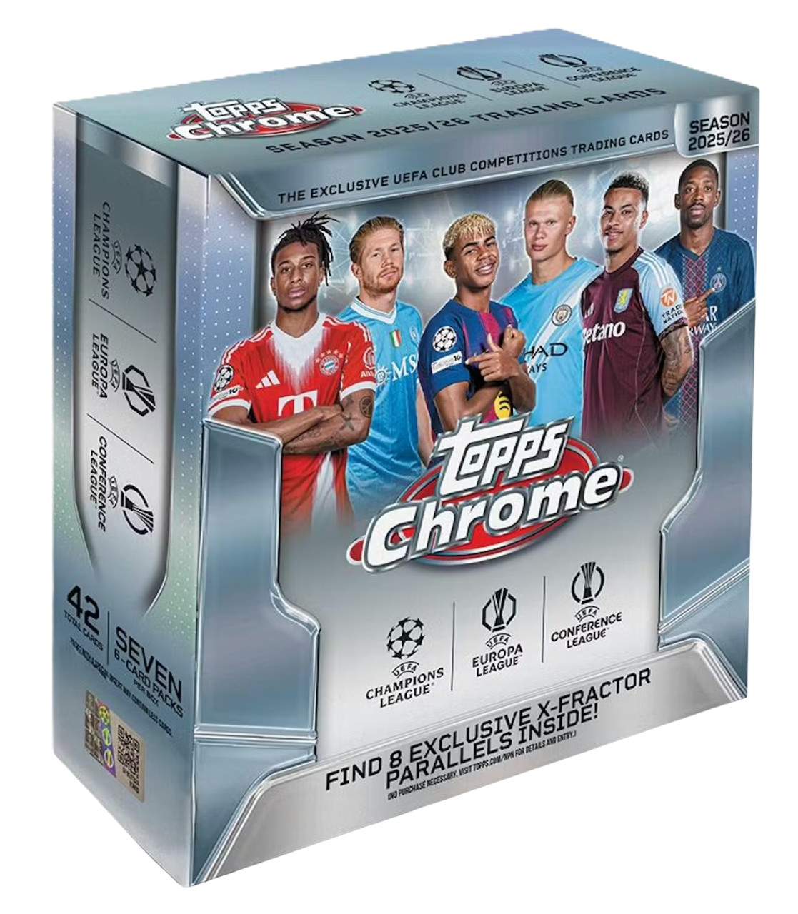 2025-26 Topps Chrome UEFA Club Competitions Soccer Mega Box