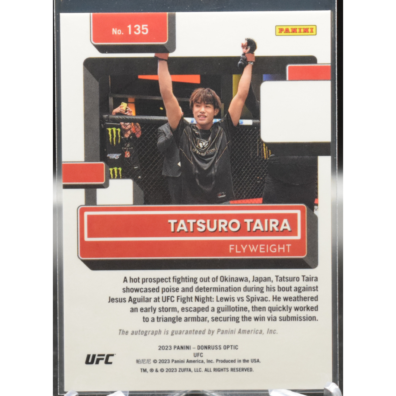 2023 Donruss Optic UFC - Tatsuro Taira 135 - Rated Rookie Auto