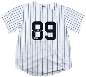 Jasson Dominguez Autographed Jersey JSA Authenticated (MLB & Fanatics)