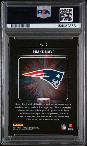 2024 Panini Donruss Optic Football - Drake Maye - Light It Up Rookie Insert- PSA 10