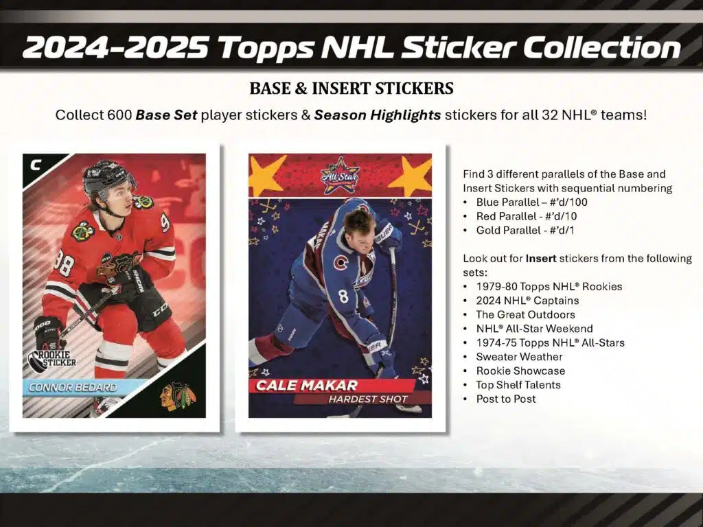 2024/25 Topps NHL Sticker Collection Pack