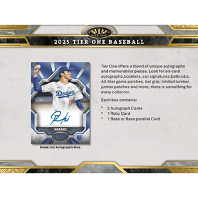 2025 Topps Tier One Baseball Hobby 12 Box Case