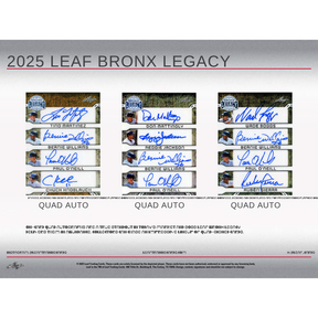 2025 Leaf Bronx Legacy Baseball Hobby Box
