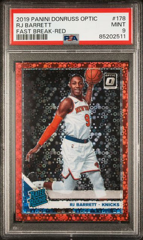 2019 Panini Donruss Optic - RJ Barrett 178 - Fast Break Red - PSA 9