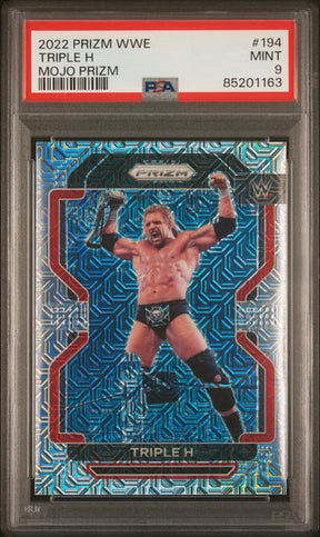 2022 Panini Select WWE - Triple H 194 - Mojo Prizm /25 - PSA 9