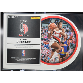 2023-21 Panini Crown Royale Basketball - Clyde Drexler SL-CDX - Majestic Signatures /49