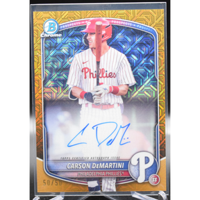 2025 Topps Bowman Chrome - Carson Demartini BMA-CD - Gold Mojo Auto 50/50