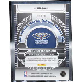 2023 Panini Obsidian Basketball - Jordan HawkinsUM-HAV - Unbreakable Mem 05/10