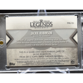 2012 Topps Triple Threads Baseball - Jackie Robinson TTRL-13 - Legends Mem 21/36