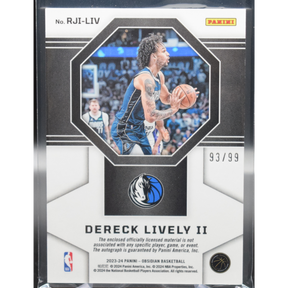 2023 Panini Obsidian Basketball - Dereck Lively II RJI-LIV - RPA /99