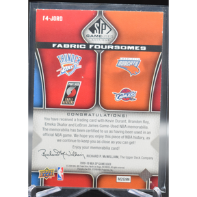 2009-10 Upper Deck SP Games Used Basketball - Kevin Durant Brandon Roy Emeka Okafor Lebron James F4 Jord - Fabric Foursomes /125